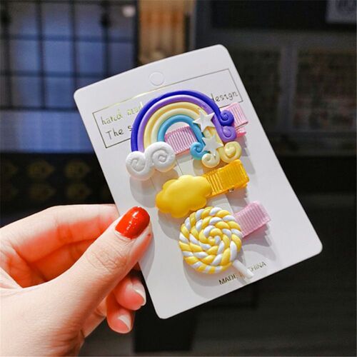 Pince À Cheveux En Forme De Sucette Arc En Ciel Pour Enfants, Accessoires Pour Filles, Barrettes D'ornement, Nouvelle Collection 