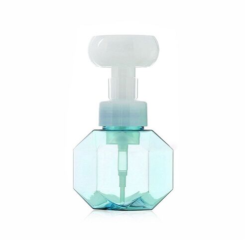 Distributeur de savon liquide en forme de fleur, pompe à mousse, bouteille vide en plastique transparent, bouteille à pompe pour Gel douche, 300ml