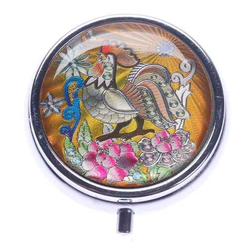 Miroir De Maquillage Avec Logo Personnalisé, Étui À Pilules Pliable, Organisateur De Médicaments, Boîte À Pilules Portable, Conteneur De Stockage De Maquillage