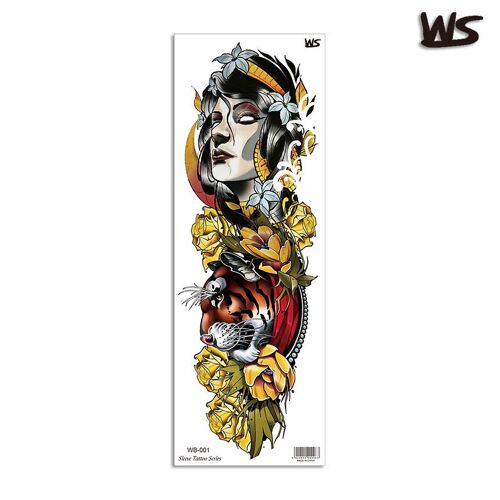 Tatouage Temporaire Sexy Pour Femmes, Bas De Cuisse, Autocollants De Corps, Grandes Fleurs, Pivoines, Carpe, Poisson, Dragon, Serpent