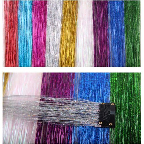 Extension De Cheveux En Fil Doré Pour Femmes, Accessoire De Coiffure De Haute Qualité, Coloré Et Brillant 