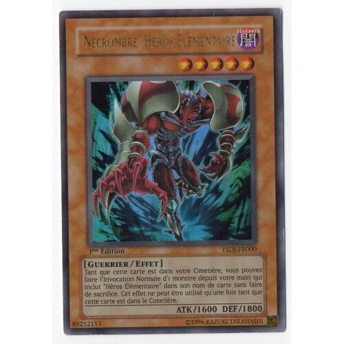 Carte Yu-Gi-Oh! "Nécrombre, Héros Élémentaire" Ultra Rare Ysdj-Fr000