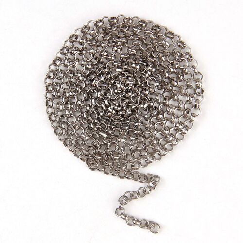Chaîne À Maillons Métalliques Rhodium/Argent/Or/Noir/Bronze/Cuivre Rouge Antique Pour La Fabrication De Bijoux, 5 M/Lot 3.2mm