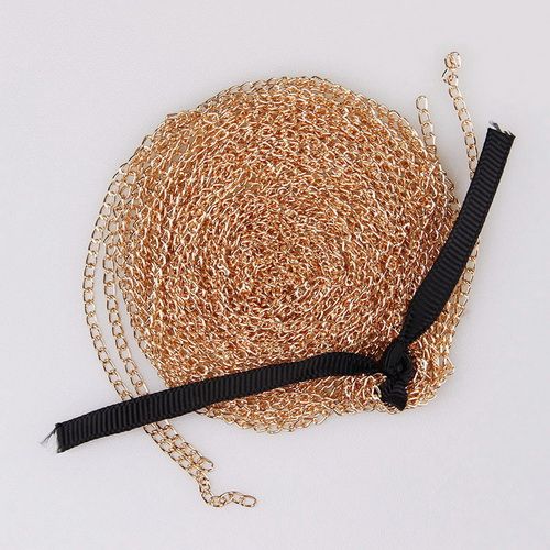 Chaîne À Maillons Métalliques Pour La Fabrication De Bijoux, Couleur Or/Rose, 1.2x5x8mm, 5 M/Lot