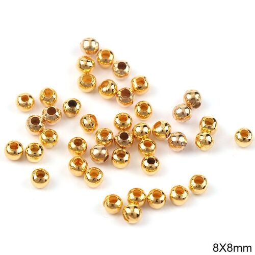 Perles Rondes En Fer De Couleur Mixte, 8mm, Boules Lisses, En Métal, Pour Bricolage, Fabrication De Bijoux, Couture, Bracelet, Collier, Fournitures