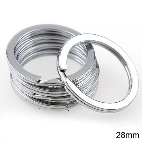 Lot De 12 Anneaux Fendus En Acier Inoxydable De 28mm, De Bonne Qualité, Pour La Fabrication De Porte Clés, Accessoires De Bricolage