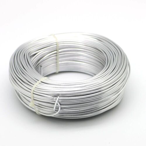 Rouleau De Fil Rond En Aluminium Anadisé Pour Bijoux, Fournitures De Bricolage, 500g, Argent Et Or Kc, 1mm/1.5mm/2mm/2.5mm/3mm/4mm