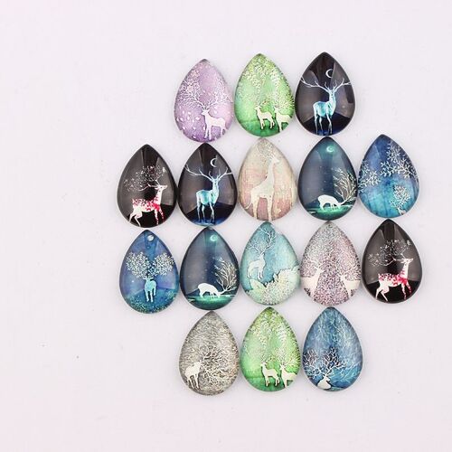Cabochon En Forme De Cerf, Fait À La Main, En Forme De Goutte D'eau, En Forme De Cerf Ou D'élan, Fait À La Main