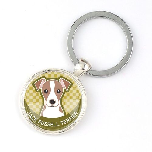 Porte Clés Vintage En Métal Interchangeable, Cabochon En Verre Pour Chien, Réglage Vierge, Bijoux Personnalisés À Faire Soi Même