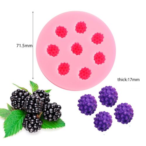 Moule En Silicone En Forme De Feuille De Fruit, Rose, Fraise, Résine, Fondant, Outils De Décoration De Gâteau, À Faire Soi Même, Gomme À Chocolat, 1 Pièce