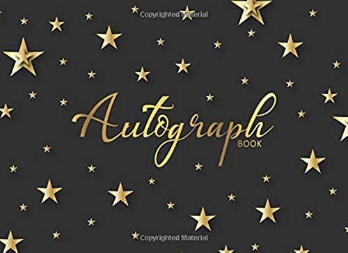 Autograph Book: Elegant Star Style | Celebrity Autographs | Memorabilia Album | Signature Book | Blank Scrapbook | Unlined Journal | Favorite Sport Team Baseball Basketball Football Star | Cartoon Cha