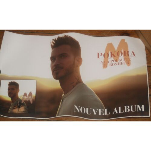 Plv Autocollante Officielle  30x50cm M.Pokora A La Poursuite Du Bonheur