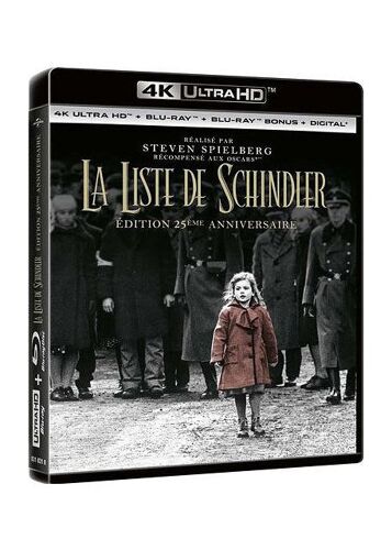 La Liste De Schindler - Édition 25ème Anniversaire - 4k Ultra Hd + Blu-Ray + Blu-Ray Bonus
