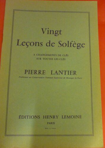 Vingt Leçons De Solfege