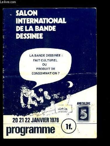 Programme Du Salon International De La Bande Dessinée. 20, 21 Et 22 Janvier 1978.