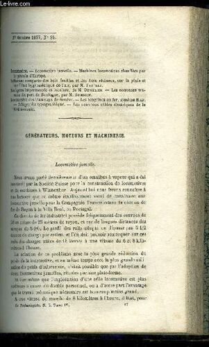 Le Technologiste Ou Archives Des Progres De L'industrie Francaise Et Etrangere N° 95 - Locomotive Jumelle. ¿ Machines Locomotives Chauffées Par Le Pétrole D'europe.Influence Comparée Des ...