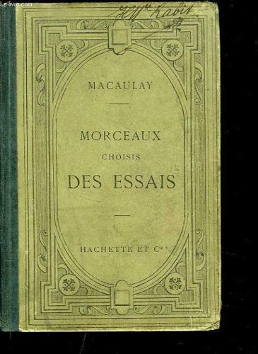 Morceaux Choisis Des Essais