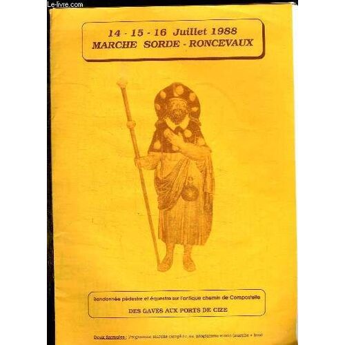 Randonnee Pedestre Et Equestre Sur L Antique Chemin De Compostelle Des Gaves Aux Ports De Cize Le 14 / 15 / 16 Juillet 1988. Marche Sorde Roncevaux.