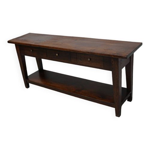 Table Daposappoint Rustique De Style Colonial Nerlandais Antique En Teckchne Bois