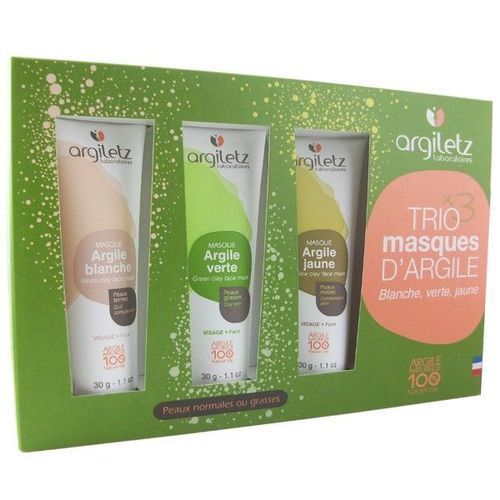 Coffret "Trio Masques D'argile" - Peaux Normales Ou Grasses 