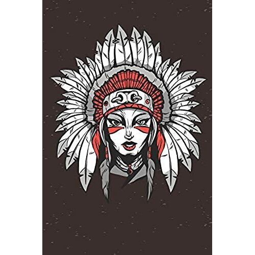 Feather Headdress: College Ruled Notebook Journal, 6x9 Inch, 120 Pages