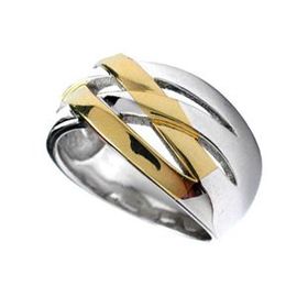 Bague Tressée Bicolore