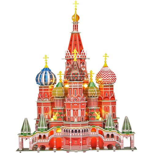 Cubic Fun 771l519 Puzzle 3d Cathédrale Saint Basile Avec Led