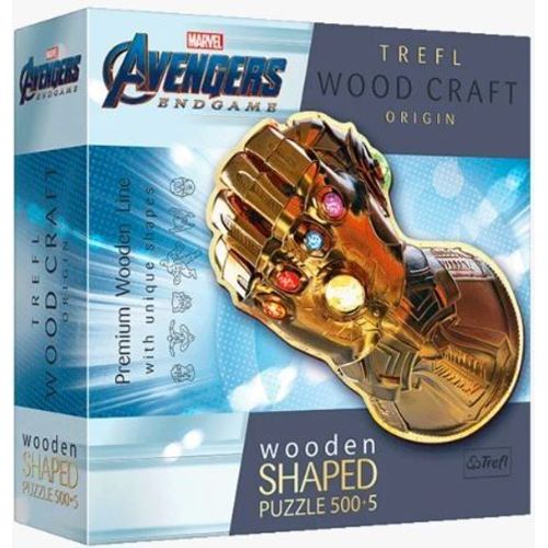 Trefl-500 5 pi ces Wood Craft 70 Figures qualité supérieure pour Adultes et Enfants de Plus de 12 Ans 20174 Puzzle Contour en Bois Marvel Avengers Infinity Glove