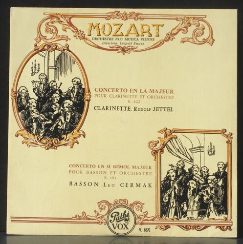Mozart Concerto Clarinette Rudolf Jettel - Concerto Basson Leo Cermak - Leopold Emmer