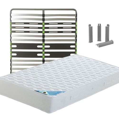 MALDIVES - Pack Matelas + AltoZone 120x190 + Pieds