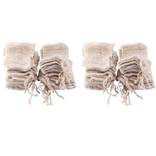 Sac à savon en Sisal naturel, lot de 60, porte-savon exfoliant