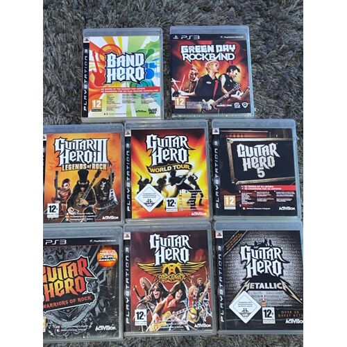 Lot De 8 Jeux Guitar Hero Ps3