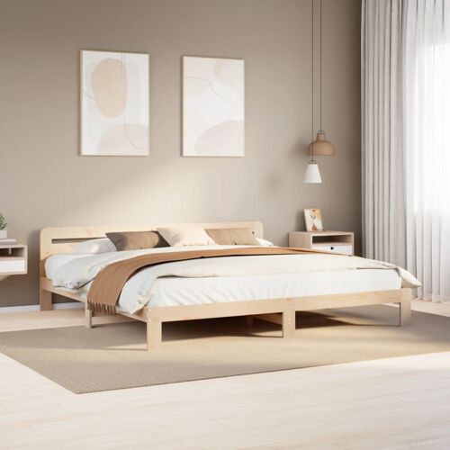 vidaXL Cadre de lit sans matelas 200x200 cm bois massif de pin
