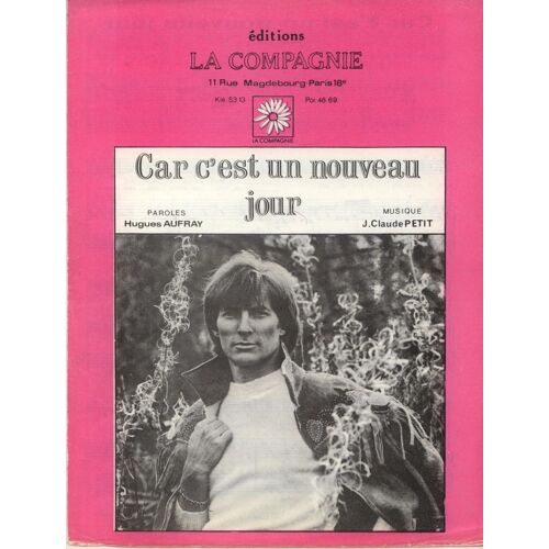 Hugues Aufray  Partition  Quatre Murs Et Volets Clos