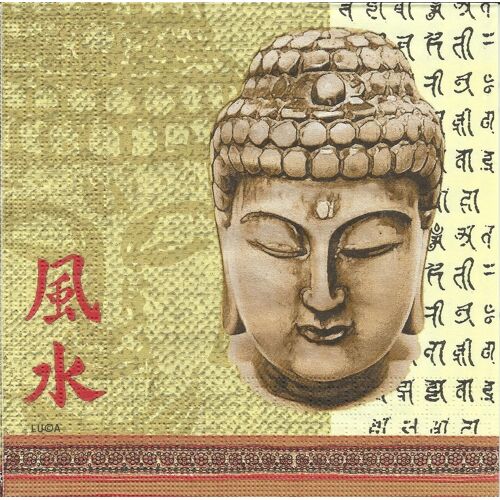 Lot De 2 Serviettes Déco Papier: Bouddha