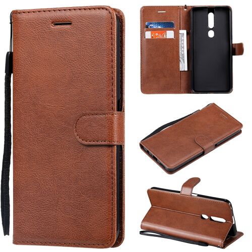 Coque Pour Oppo F11 Pro,Portefeuille Etui Housse En Cuir Protection Avec Porte Cartes,Antichoc Etui A Rabat Pochette Pour Oppo F11 Pro,Marron