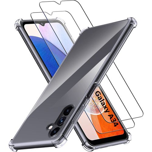 Coque antichoc pour Samsung Galaxy A34 5G et 2 Verres Trempé Film Protection Ecran Phonillico©