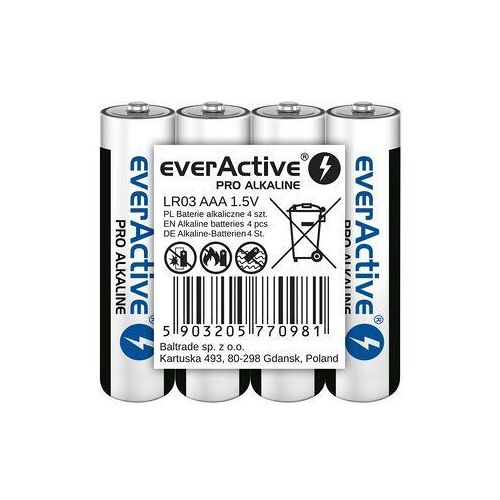 Paquet de 4 piles AA everActive 1,5 V, durée de vie de 10 ans, bleu