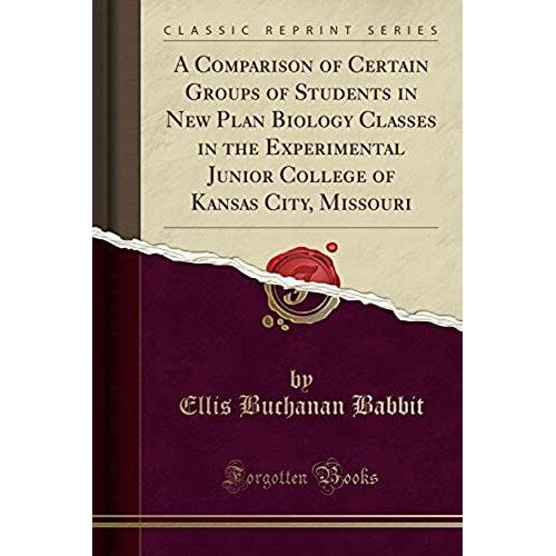 Babbit, E: Comparison Of Certain Groups Of Students In New P