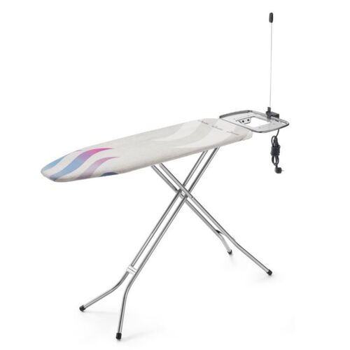 Vileda Total Reflect Plus M - Planche à repasser (120 x 38 cm, réglable en hauteur, porte-câble max. 96 cm)
