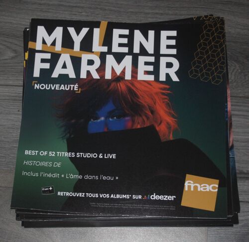 Plv Souple 30x30cm Mylene Farmer Histoires De Inclus L'âme Dans L'eau / Magasins Fnac