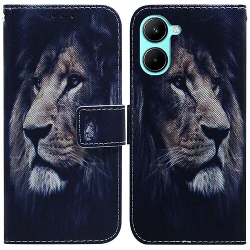 Saturcase Coque Pour Realme C33, Beau Pu Cuir Magnétique Flip Portefeuille Support Porte-Carte Protecteur Housse Étui Pour Realme C33 (Tx-3)
