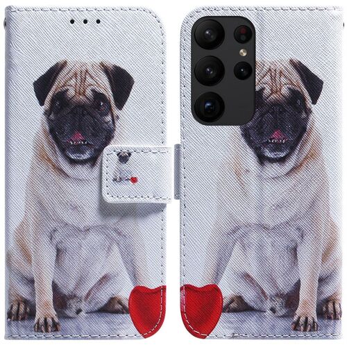 Saturcase Coque Pour Samsung Galaxy S23 Ultra, Beau Pu Cuir Magnétique Flip Portefeuille Support Porte-Carte Protecteur Housse Étui Pour Samsung Galaxy S23 Ultra (Tx-9)