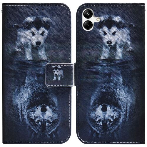 Saturcase Coque Pour Samsung Galaxy A04, Beau Pu Cuir Magnétique Flip Portefeuille Support Porte-Carte Protecteur Housse Étui Pour Samsung Galaxy A04 (Tx-10)