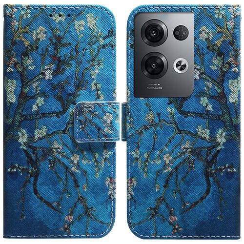 Saturcase Coque Pour Oppo Reno 8 Pro, Beau Pu Cuir Magnétique Flip Portefeuille Support Porte-Carte Protecteur Housse Étui Pour Oppo Reno 8 Pro (Tx-1)