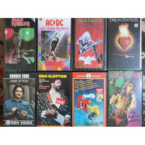 Lot K7 Vhs Rock/ Metal