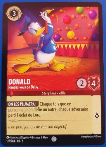 Carte Lorcana Disney (Chapitre 5) Commune (122/204) Donald - Rendez-Vous De Daisy