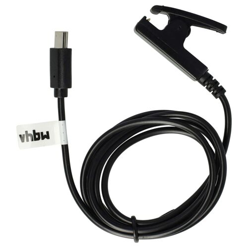 Vhbw Câble Usb Compatible Avec Garmin Forerunner 35 010-01689-10 Smartwatch, Montre De Fitness - Station De Charge, Noir, 100 Cm