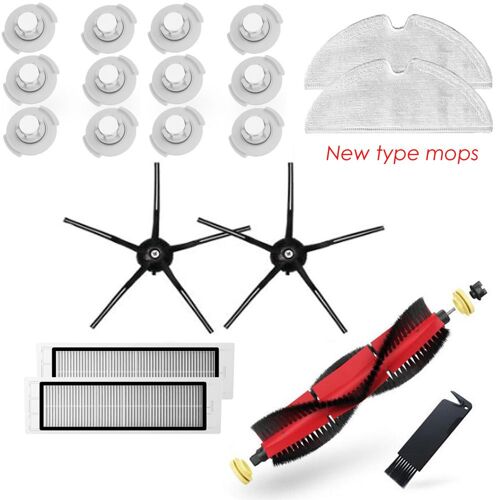 Brosse Principale Amovible Pour Xiaomi Roborock, Brosse Lat¿¿rale En Silicone ? 5 Bras, Brosse En Rouleau Pour Roborock S6 S50 S5Max S6 Max S4 E4 9109-May27305