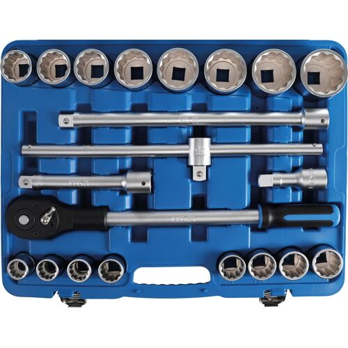 COFFRET BGS DOUILLES POUCES 7/8 A 2 CARRE 3/4 CLIQUET ET ACCESSOIRES